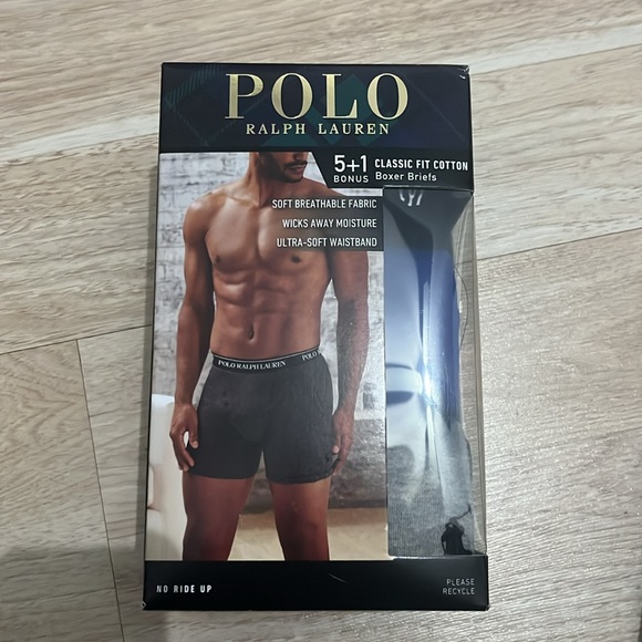 Polo Ralph Lauren Men's 5 +1 Free Bonus. Classic-Fit Cotton Boxer Briefs - Picture 2 of 3